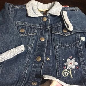 NWOT.  3-6M FADED GLORY JEANS JACKET WITH SNAPS